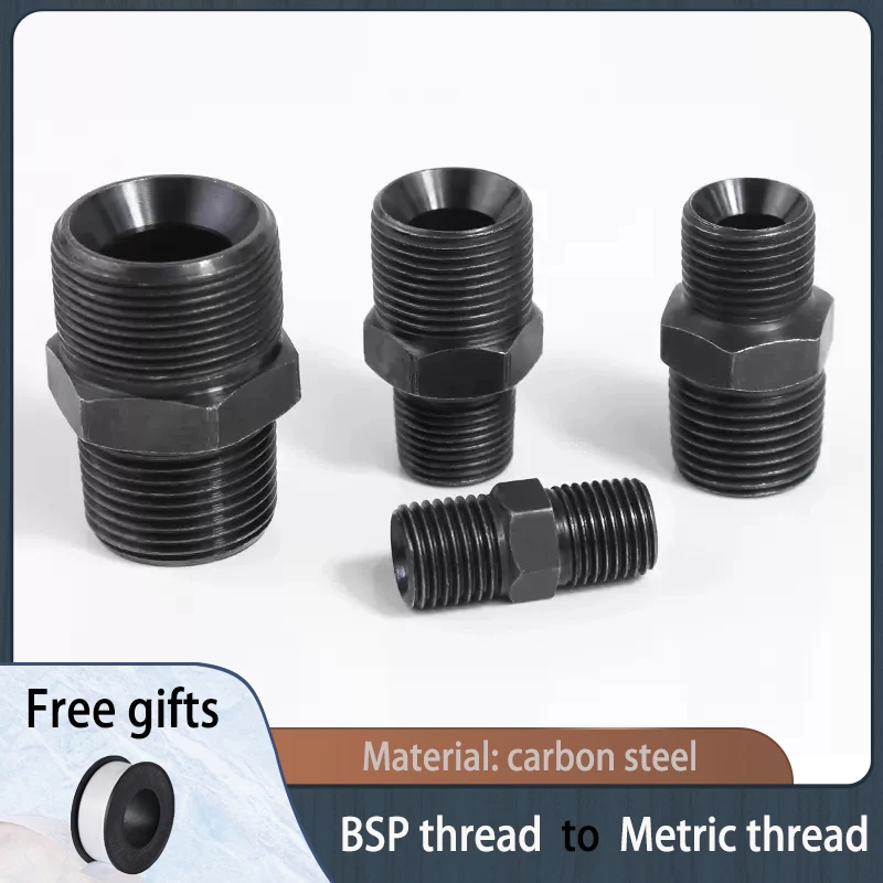 

Thread Fitting High Pressure Oil Pipe Joint Hydraulic Adapter Conversion Metric M to 1/8 1/4 3/8 1/2 3/4 Inch Thread Connector