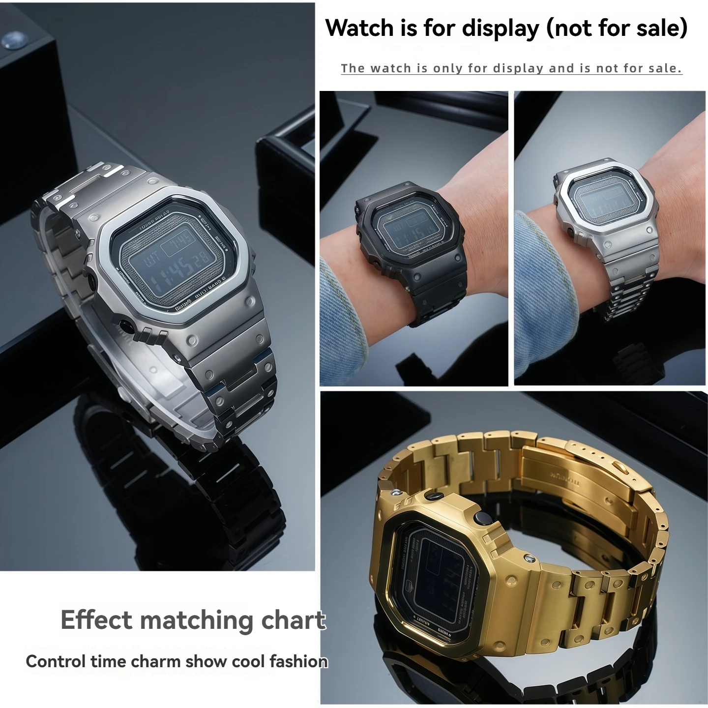 Фото GMW-B5000 комплект модов из титанового сплава, ремешок + чехол для Casio G-SHOCK 3459 GMW-B5000, модификация, набор «сделай сам», детали для часов, аксессуары №2