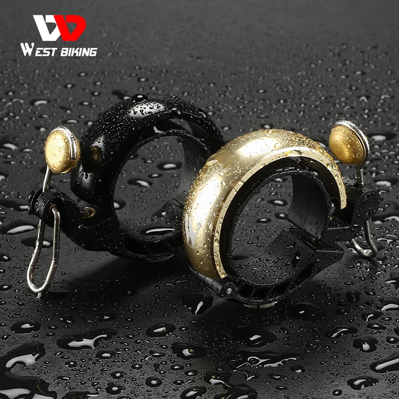 

WEST BIKING Mini Bicycle Bell Vintage Ultralight Copper Handlebar Horn Safety Warning MTB Road Bike Bell Cycling Accessories