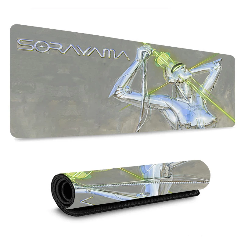 

Rubber Mouse Pad Sexy Robot Gaming Accessory Non-Slip Desk Mat S-Sorayama Custom Design Mousepad Pc Cabinet Carpet Keyboard Mats