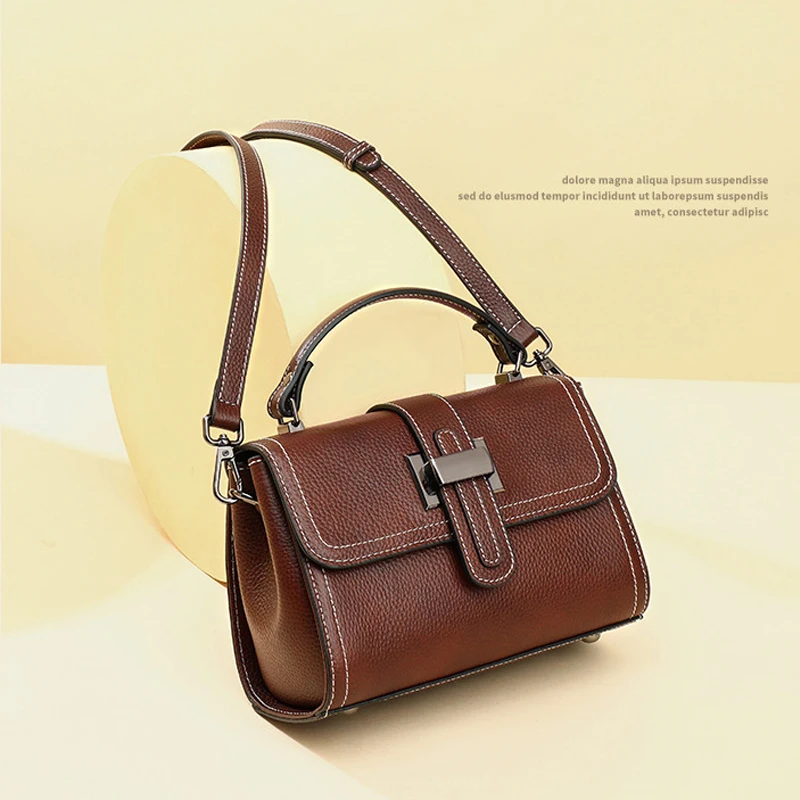 

2023 Summer Ladies Leather Crossbody Bag: New Fashionable Versatile Single Shoulder Handheld Square Bag for Stylish Women