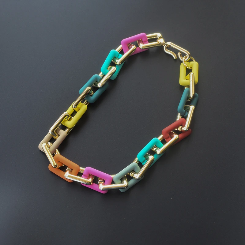 Женская Шейная цепочка искусственное толстое ожерелье для женщин резиновое