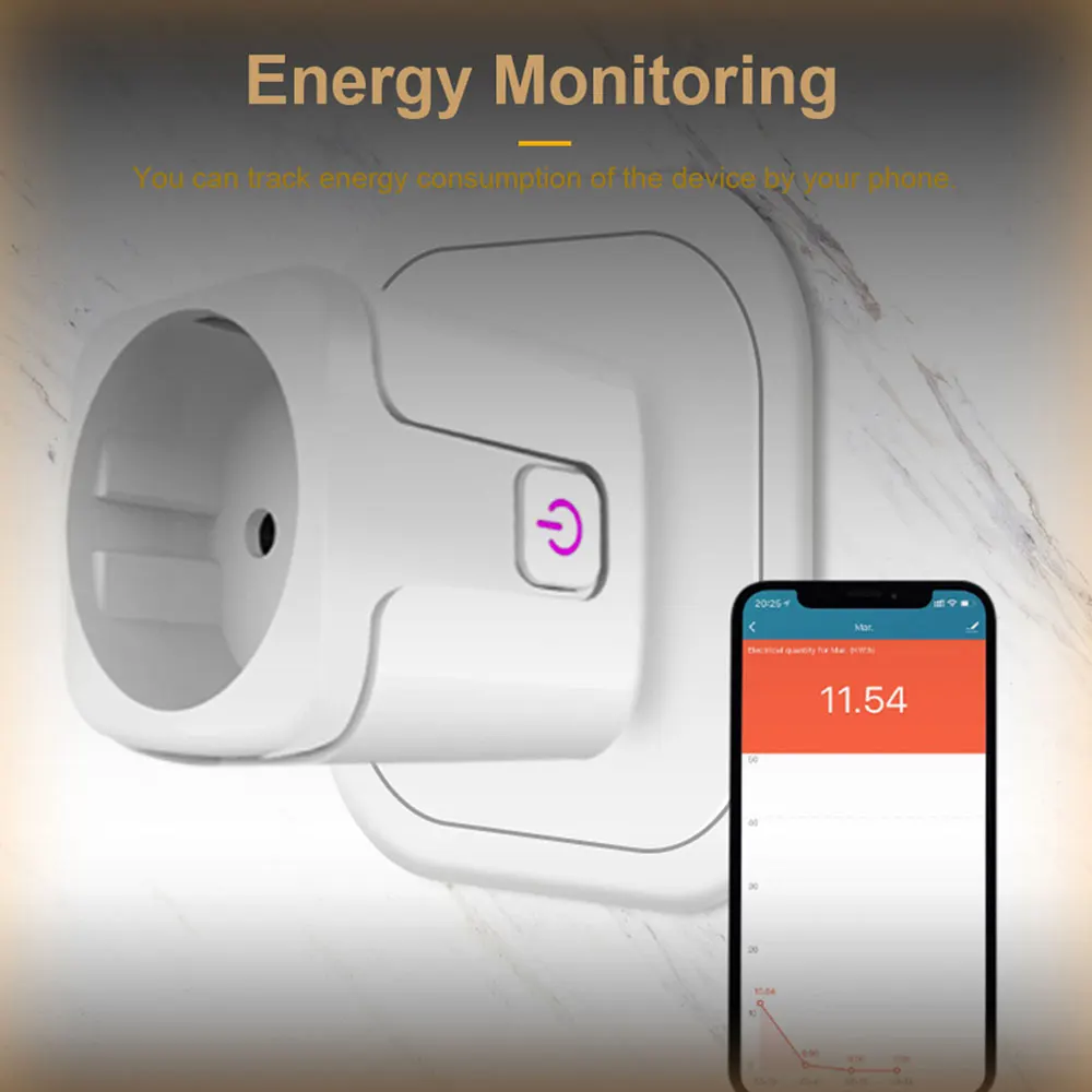Aubess SP10 Tuya Mini Smart Plug голосовое дистанционное управление Wi-Fi розетка Alexa Google Home Yandex