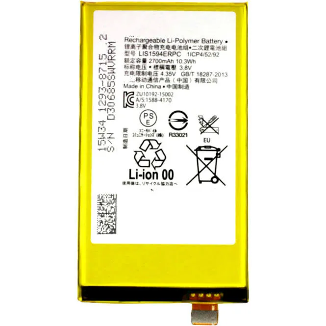 

For Sony Xperia Z5 compact battery replacement 2700mAh LIS1594EPC