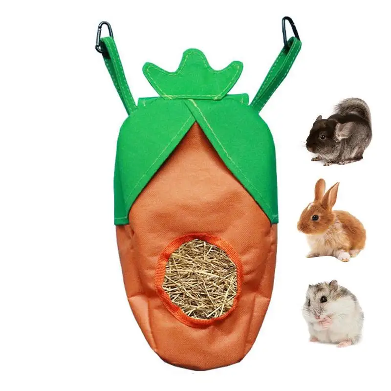

Hay Feeder Tote Bag Hang Hay Dispenser Feeder For Rabbits Reusable Single Holes Hang Hay Feeding Bag For Hedgehogs Hamsters