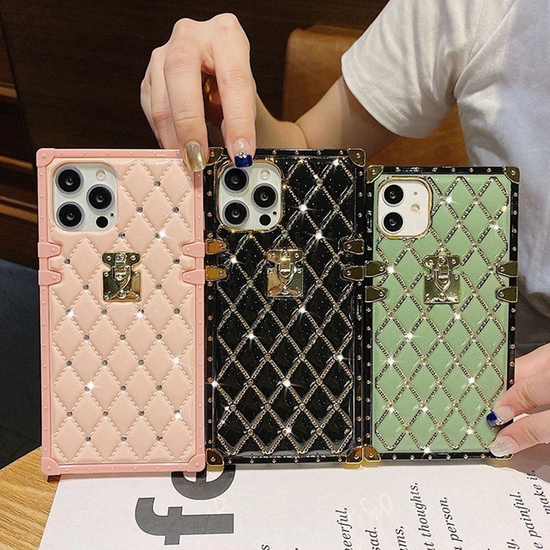

Luxury Bling Glitter Diamond Cases For iPhone 13 12 11 Pro Max X XR XS 7 8 Plus Defender Phone Cover Womans Fashion Hard Shell