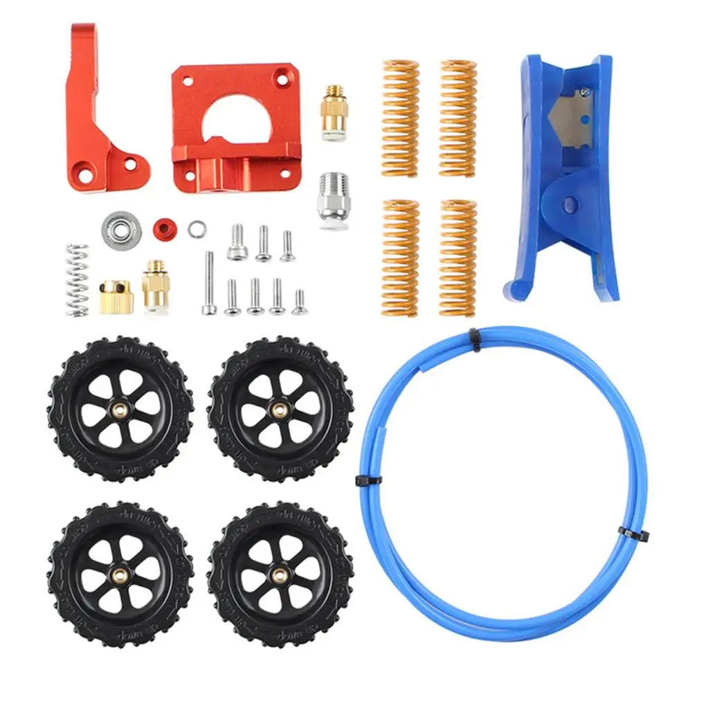 

3D Printer Accessories MK8 Extruder 1.75mm+ PTFE Bowden Tubing + Spring + Cutter Knife Kit for Ender 3/5/CR10