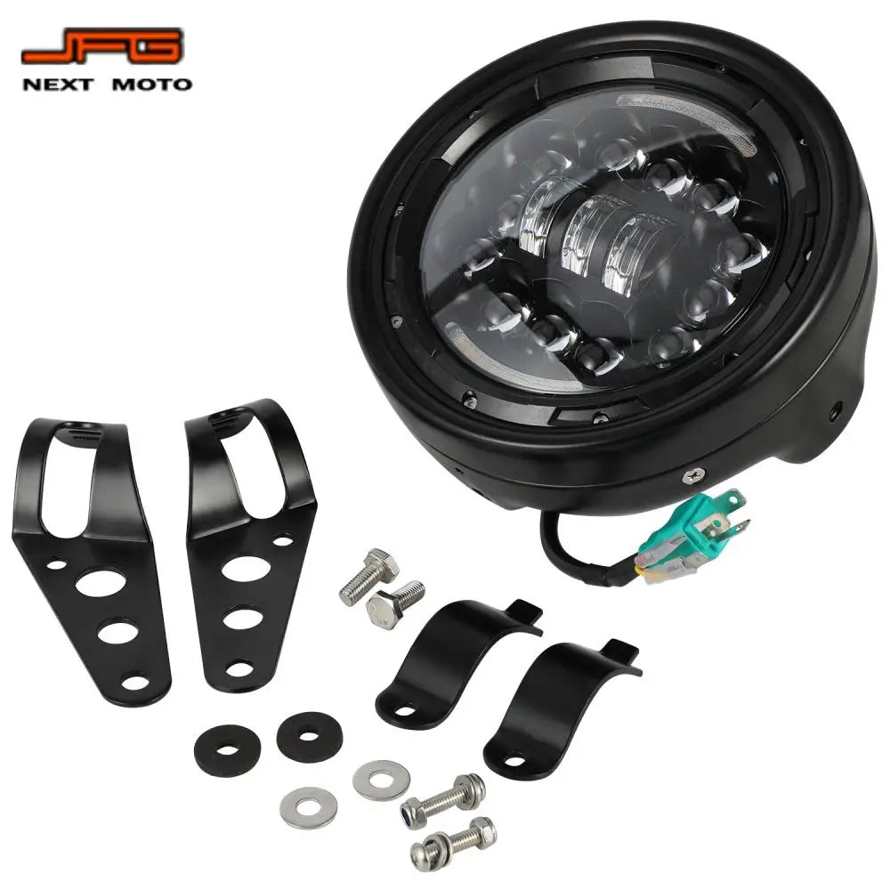 Универсальный Головной фонарь светодиодная фара для мотоцикла с кронштейном