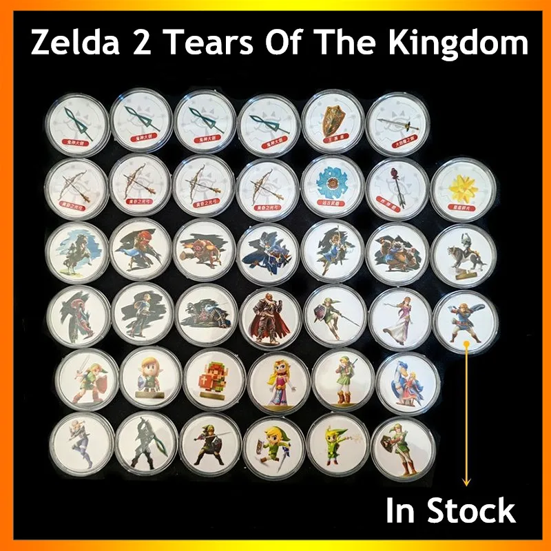

Круглая открытка Zelda 2 Tears Of The Kingdom Amiibo, полный набор, разблокированный параплана, приложение Zelda Женская Коллекционная функция