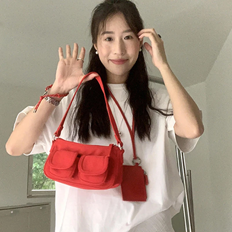 Модная новая сумка подмышками на одно плечо с несколькими карманами