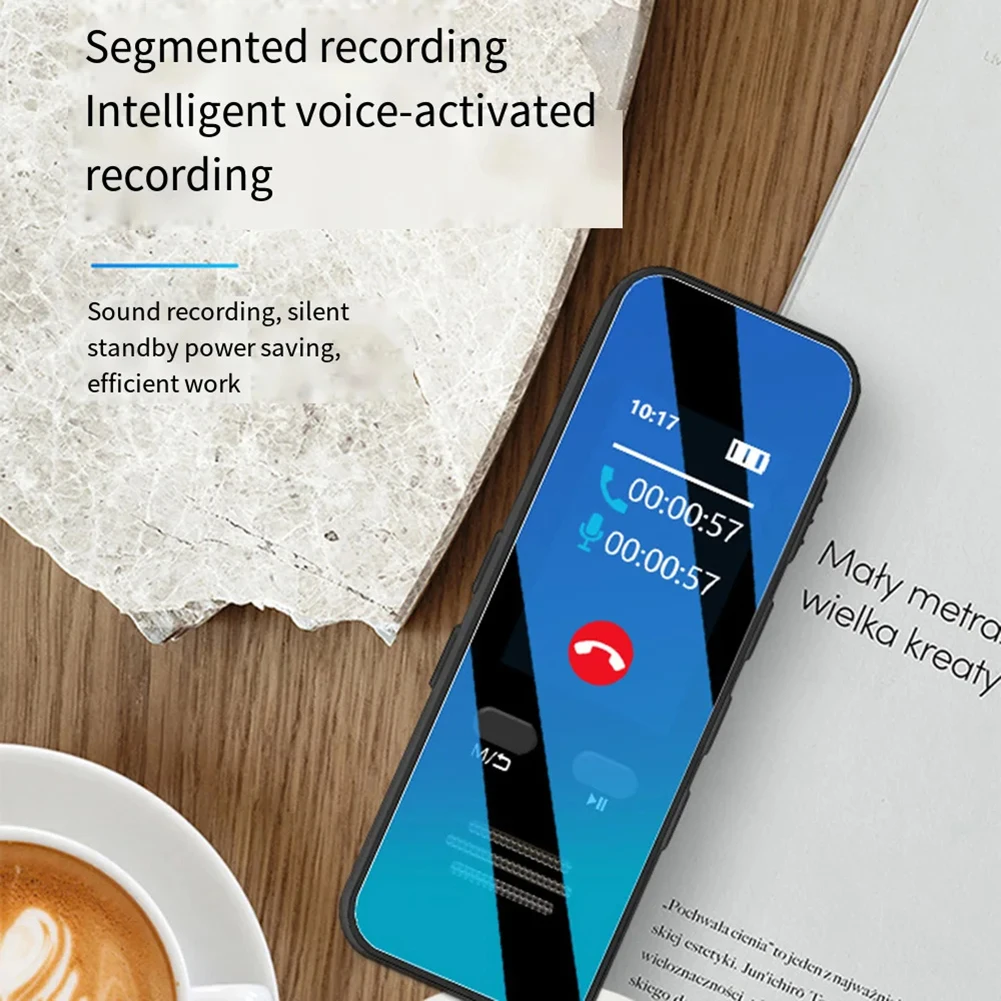 Цифровой аудио-диктофон Bluetooth-совместим с воспроизведением телефонных звонков