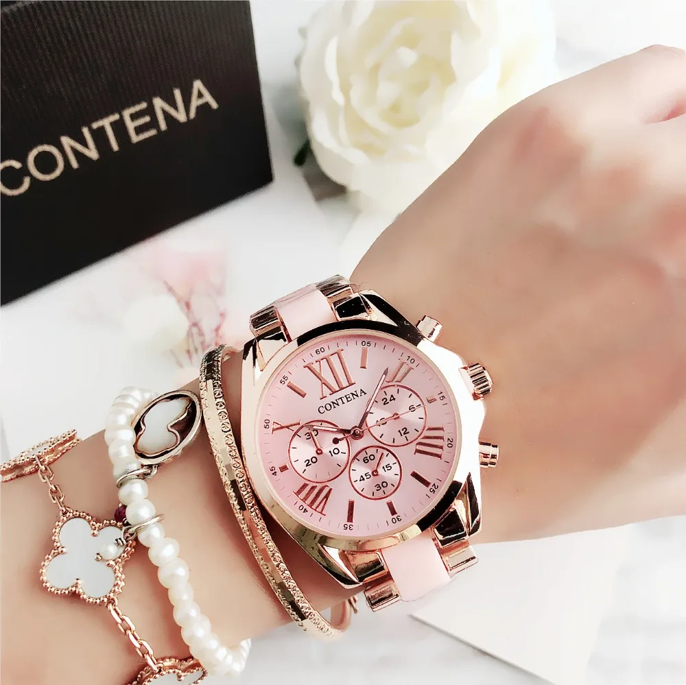 Hot pink women's watch, luxury top brand quartz watch, M style, women's watch 2023 enlarge