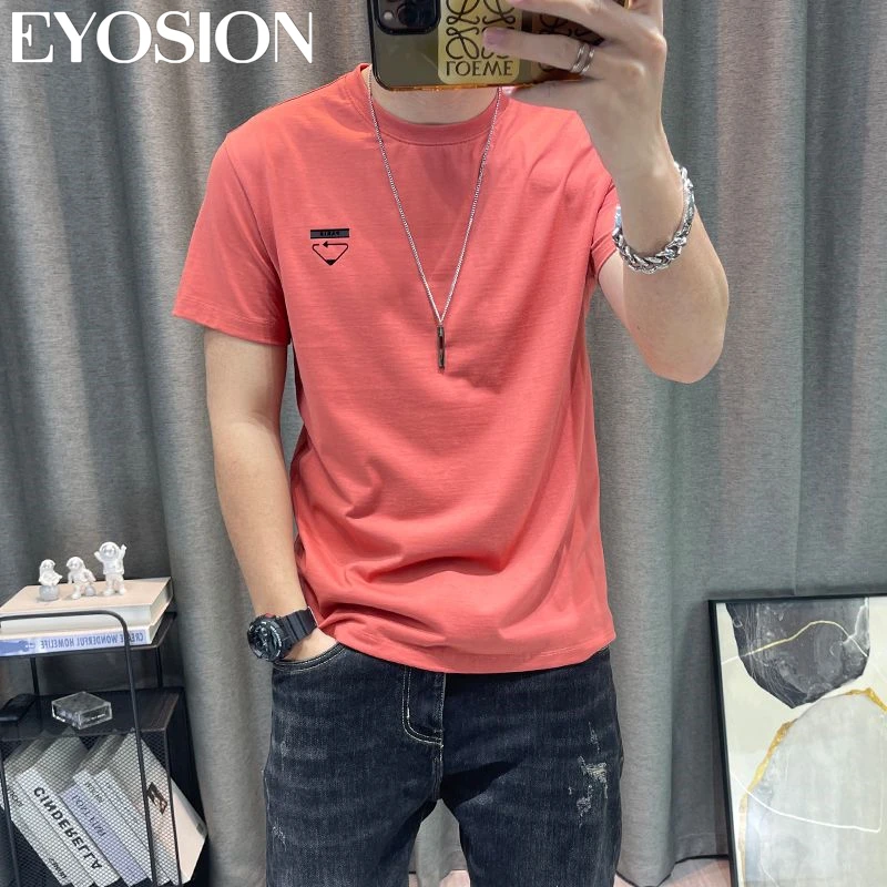 

Футболка мужская с коротким рукавом, хлопок, повседневная Облегающая рубашка, топ в стиле хип-хоп, для отдыха и спорта, модель 5XL, на лето