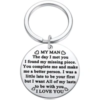 for my man keychains gift for boyfriend husband spouse i love you key chain birthday valentines day present for him keyring