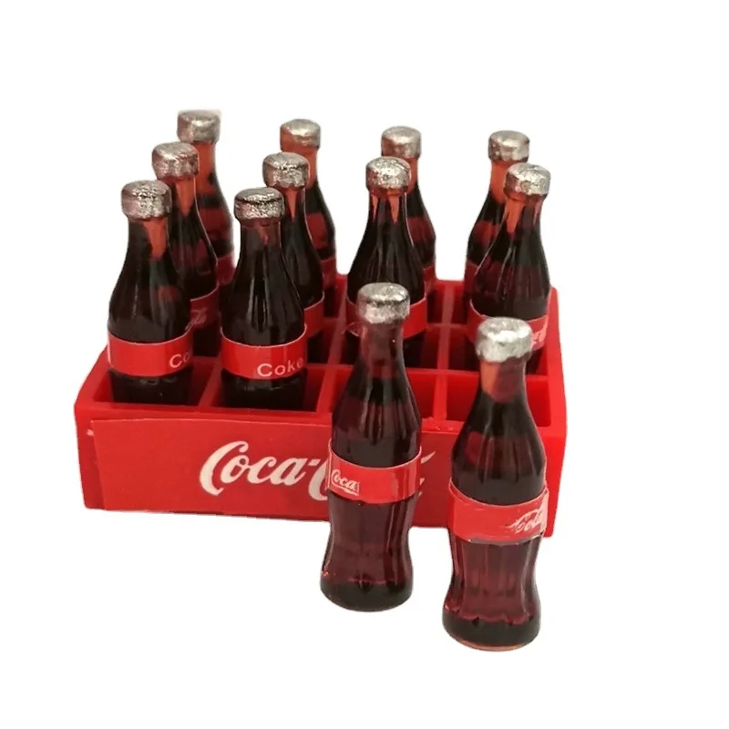 

DOLLHOUSE small doll house accessories miniature food play DIY miniature landscape decoration simulation cola basketcola bottle