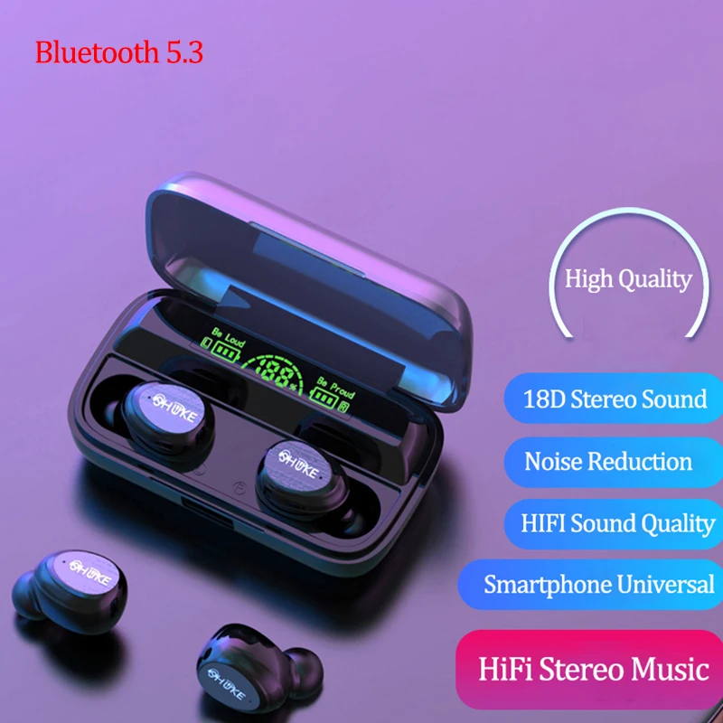 

TWS Bluetooth Earphones Wireless Headphones Stereo Sports Waterproof Dual Speakers Earbuds Headsets With Mic
