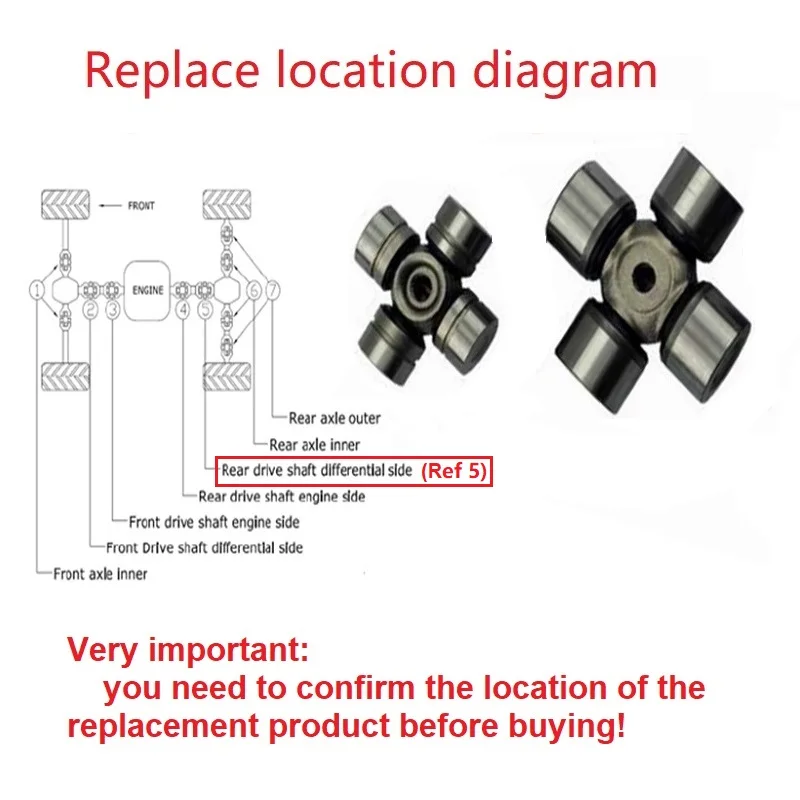 U-образное соединение заднего приводного вала-Diff Side для CAN AM Outlander 330 400 STD XT 2x4 4x4 и MAX