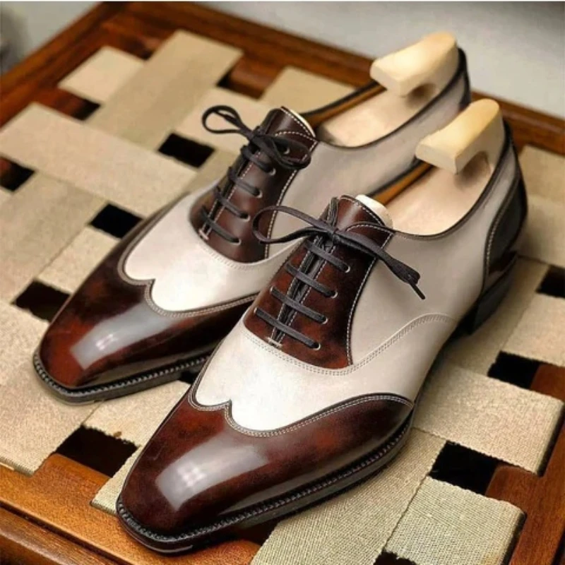 

Женские туфли из искусственной кожи, смешанные цвета, на низком каблуке, со шнуровкой, профессиональные классические модные деловые класси...