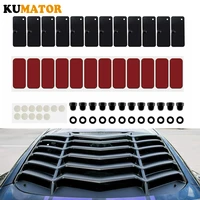 kumator rear window louvers hardware installation accessories tape for ford mustang dodge challenger and camaro12pcs