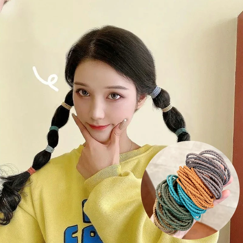 

100PCS/Set Hair Elastics Rubber Bands Colorful Hair Scrunchies Set Hair Rope Elastic Hair Bands Girls Women Hair Accessories