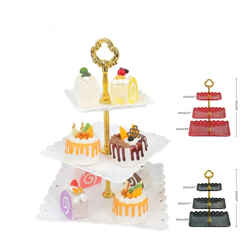 

Creative Cake Stand Detachable European Three-layer Holiday Party Cake Stand Plate Dessert Holder Wedding Party Home Decor