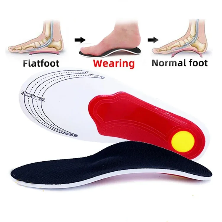 

2Pcs Orthotic Insoles Arch Support Flatfoot Orthopedic Insoles For Feet Ease Pressure Of Air Movement Damping Cushion Pad