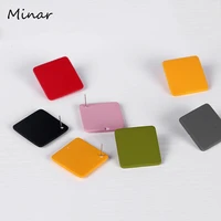 big square geometry earrings for women black earrings simple candy color stud earring exaggerated korean style women accessorie