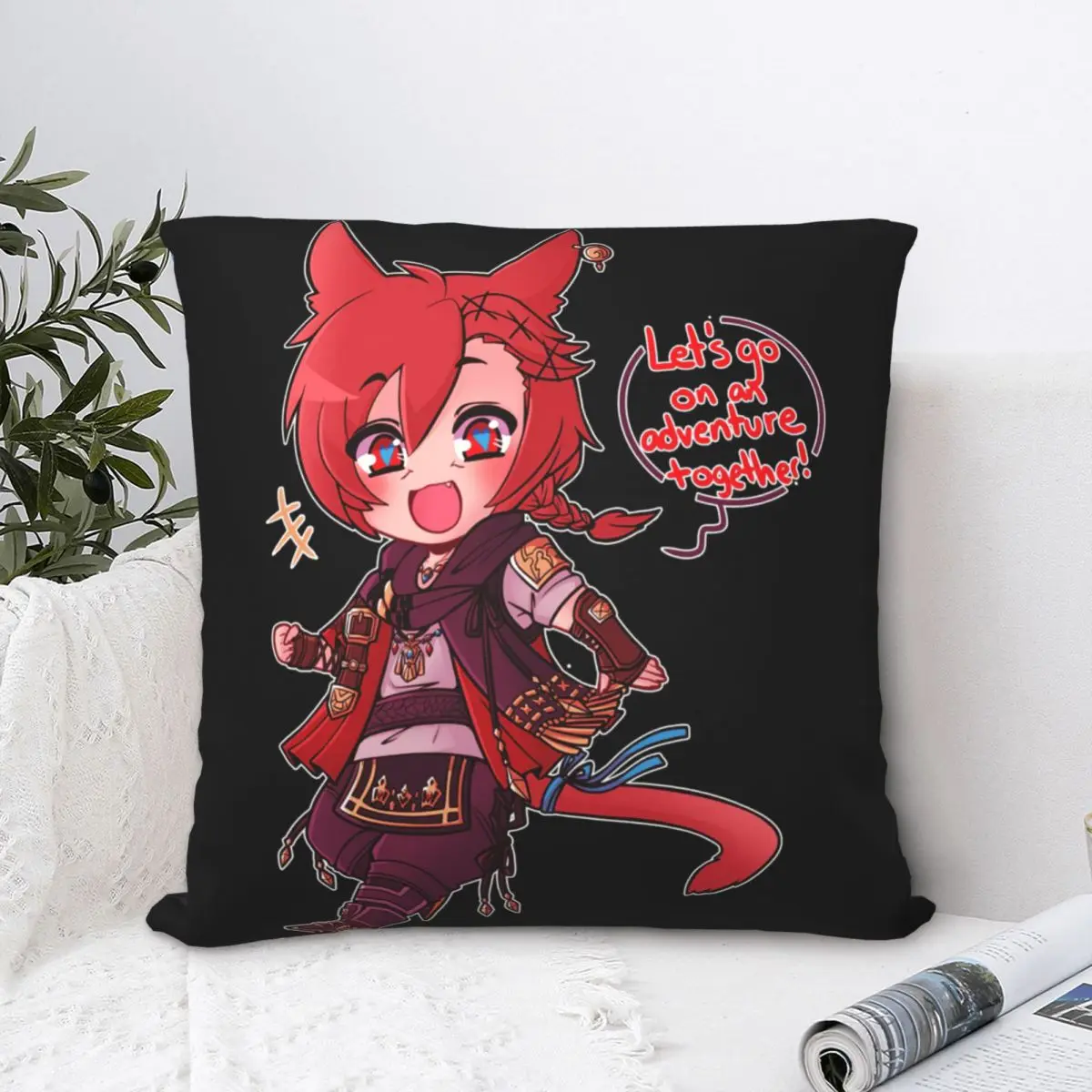 

Graha Tia At Your Service Throw Pillow Polyester Home Decor Pillow Case Home Cushion Cover 45*45cm