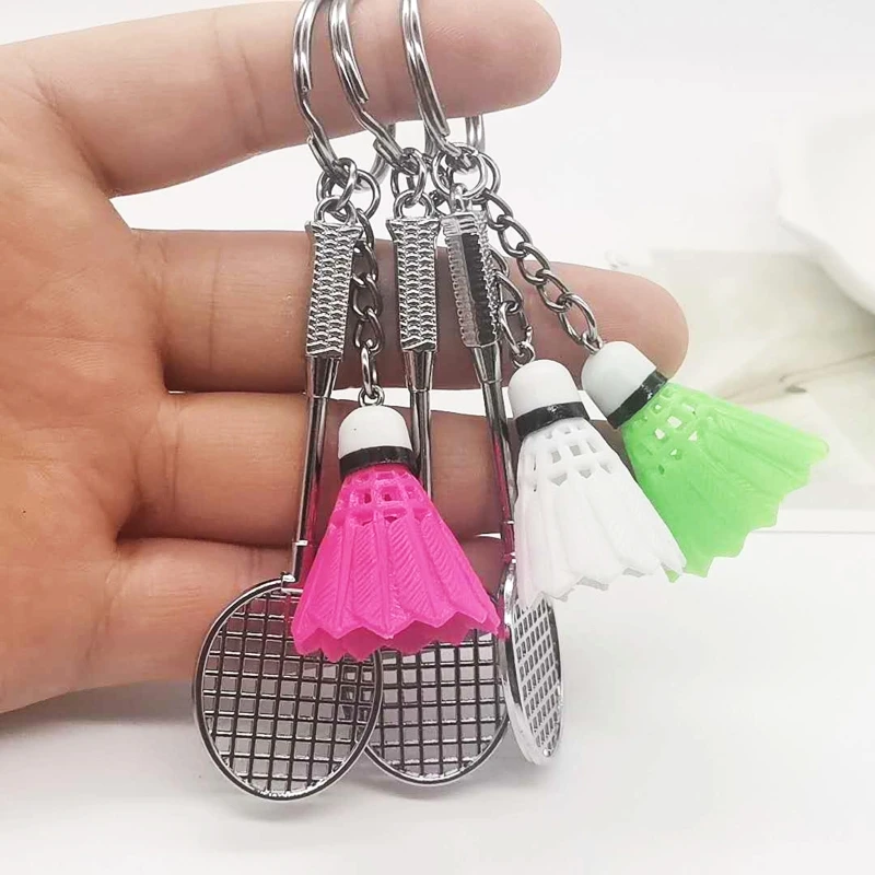 

Badminton & Badminton Bat Keychain Mini Pendant Keyring, Small Backpack Decorations, Creative Cute Gift for Sports Lover 24BD