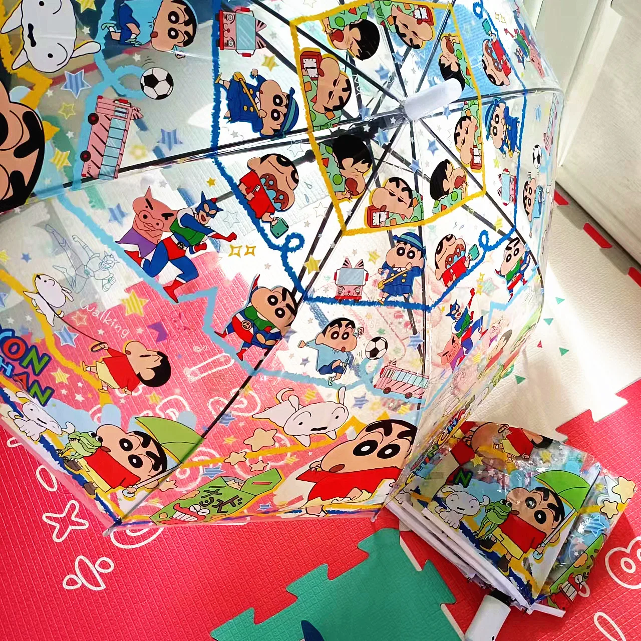Фото Аниме Crayon Shin-chan Солнцезащитный зонт от солнца с защитой от ультрафиолета Автоматический складной автоматический зонт Sunny Day Зонт от солнца №2