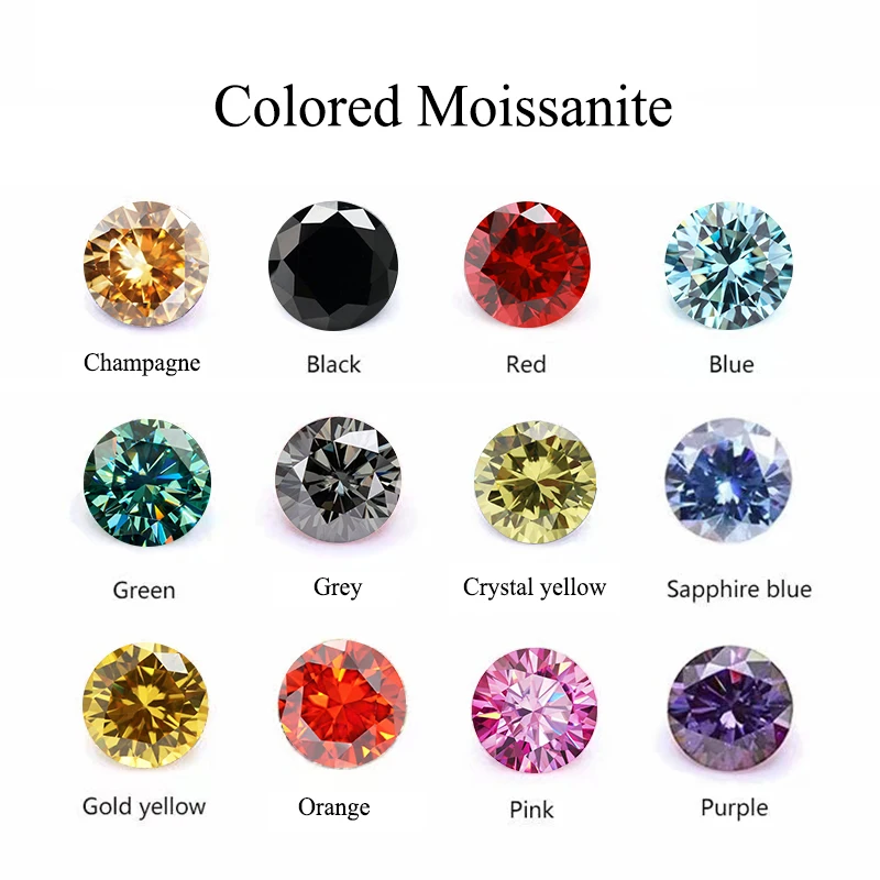 

Великолепная огранка, цвет ed зеленый, черный, синий, флейта 0,5-6ct, редкий розовый Муассанит, свободный камень, красный, фиолетовый цвет, VVS1