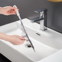 sewer cleaning brush pipe dredge tool curved sink brush kitchen bathroom drain pipe cleaner clog plug hole remover tool