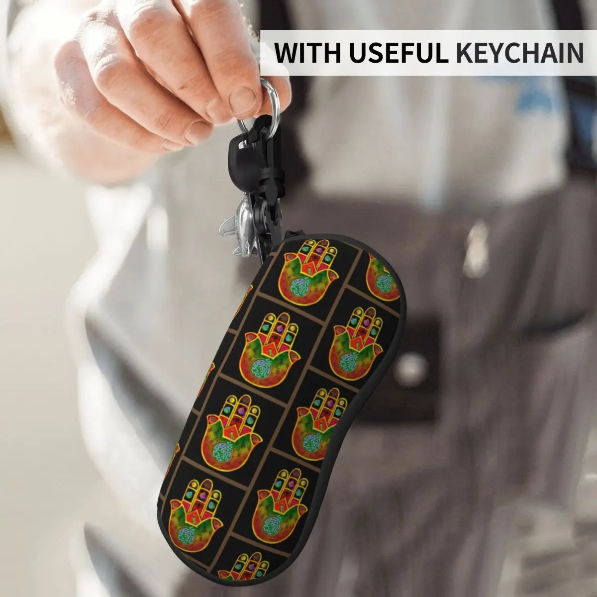 

Вертикальные солнцезащитные очки Hamsa, футляр для повседневных очков Jongg Hamsa, цвет под заказ, для мужчин и женщин