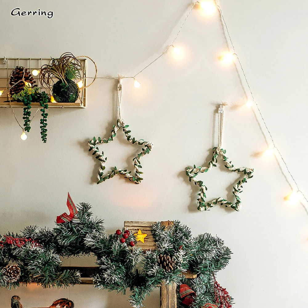 

Gerring Christmas Decoration Star Wall Hanging Living Room Pendant Creative Fashion Halloween Outdoor Cute Room Decor Home Gifts