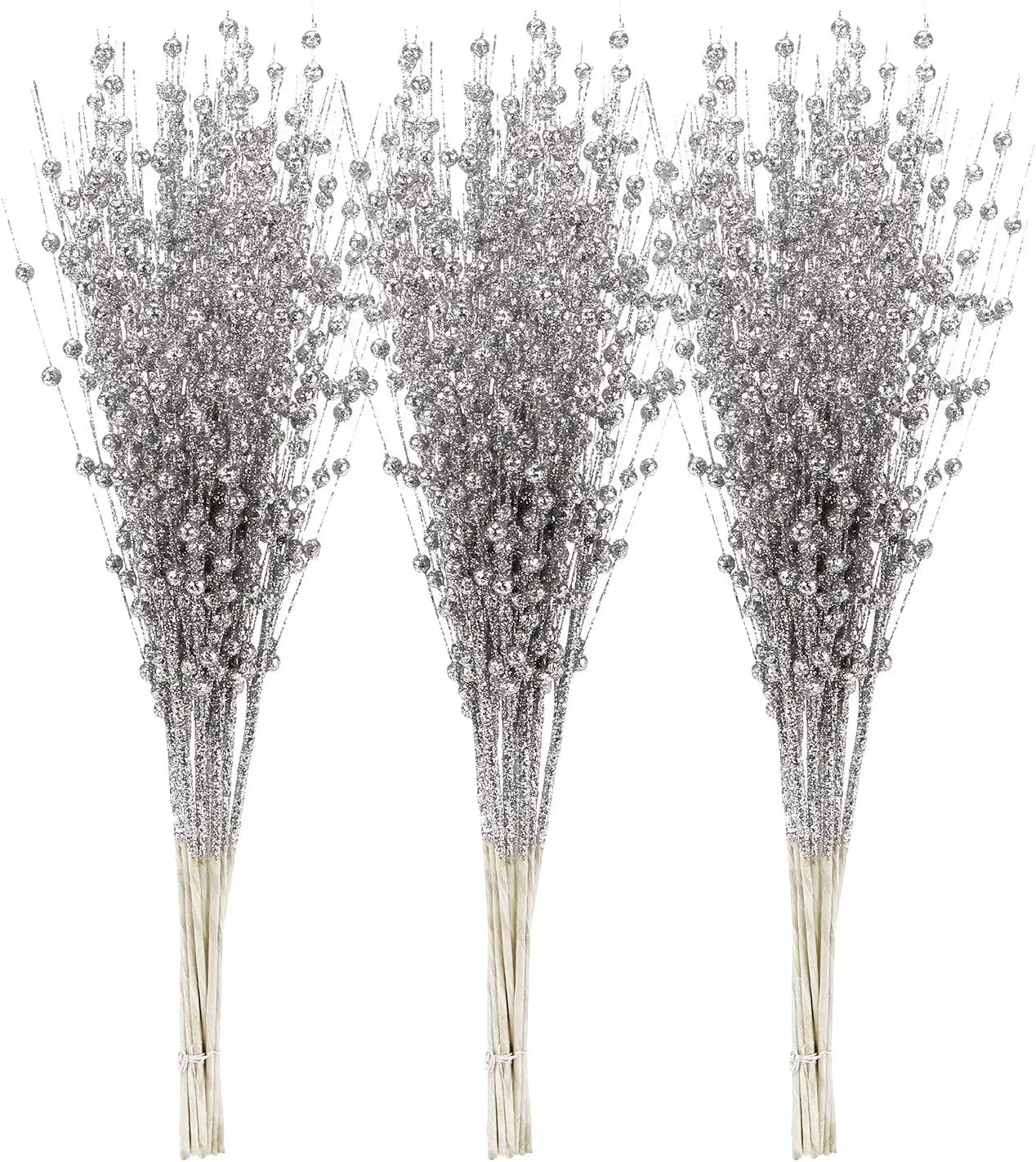 Искусственные ягодно-блестящие ветки 24 шт.