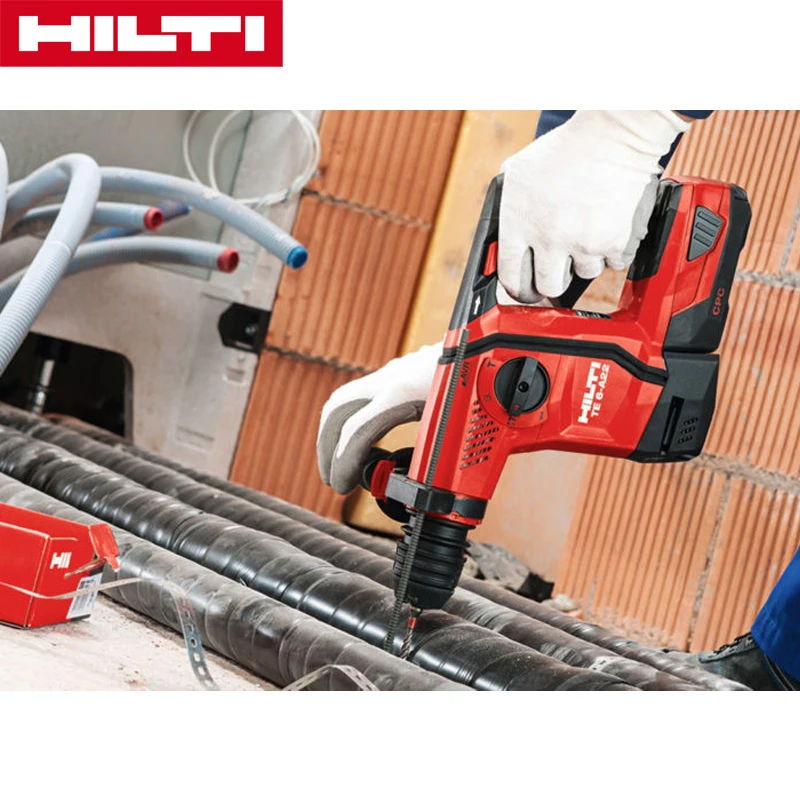 HILTI TE 6-A22 Бесщеточный аккумуляторный перфоратор SDS Plus Rotary Hammers 22V Комплекты с ударом от двигателя Impact Drill Kits Перезаряжаемые электроинструменты Hammer Power Tools on.