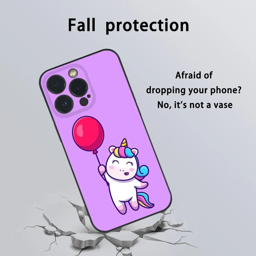 Милый крутой чехол для телефона с рисунком U-единорога iPhone 15 14 13 12 11 Pro Xs Max Mini XR X 78