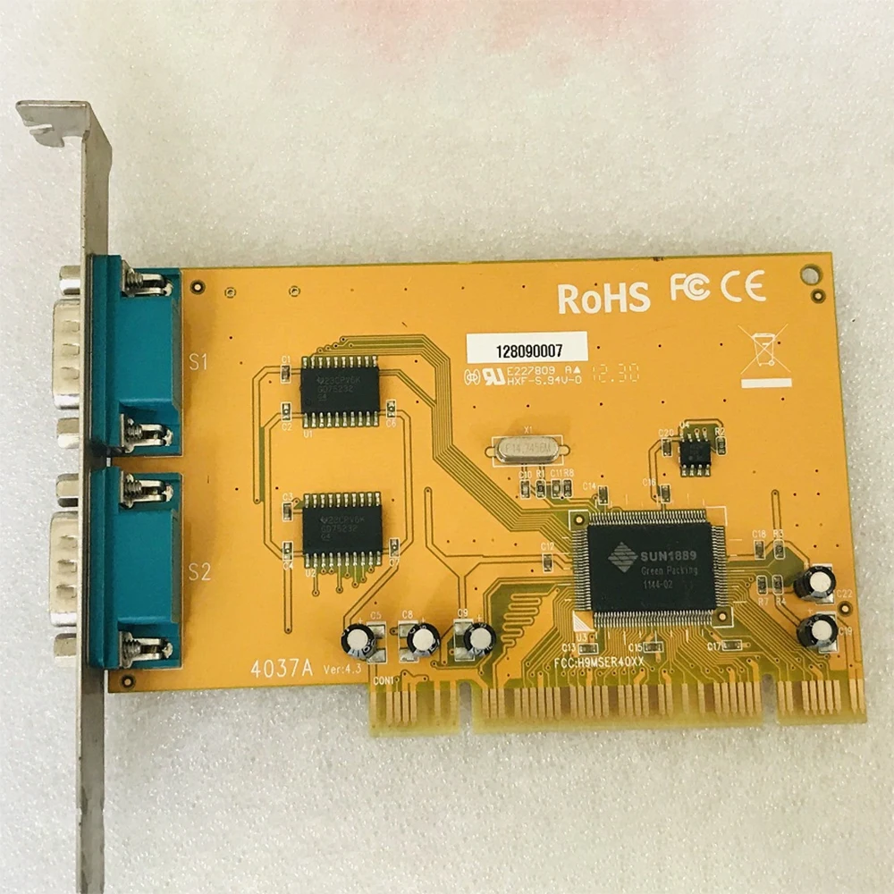 For SUNIX SER4037A PCI to 2-port RS232 Serial Port Card Communication