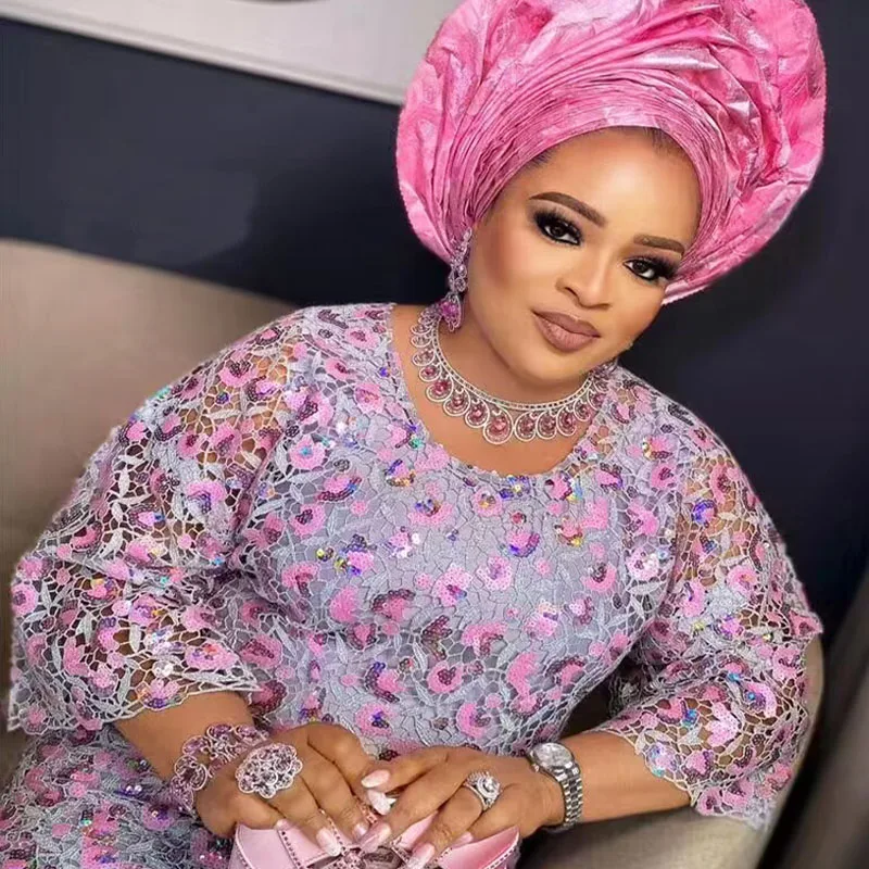 

Африканский гипюр 2023, швейцарская кружевная ткань, ткань с блестками, нигерийская кружевная ткань высокого качества, 5 ярдов