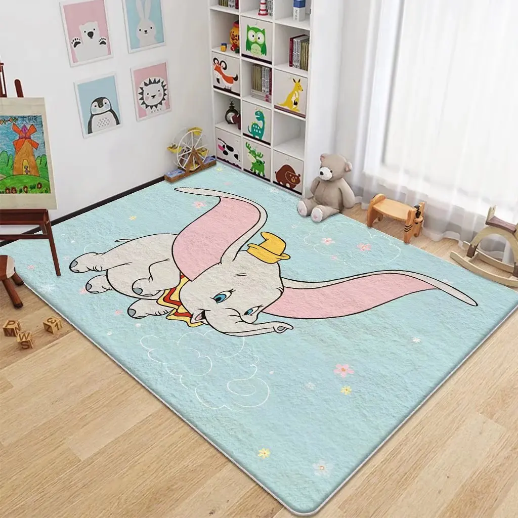 

Disney Soft Skin-Friendly Non-Slip Washable Winnie Dumbo Home Carpet Living Room Blanket Bedside Blanket Decorative Home Anti