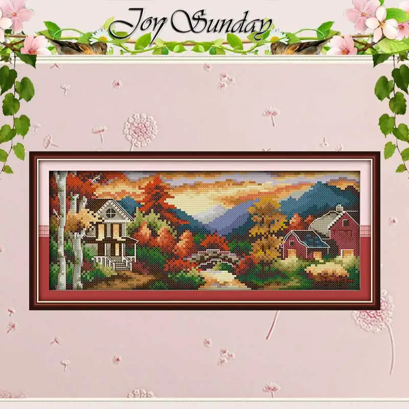 Набор для вышивки крестиком набор сделай сам с изображением замка на четыре