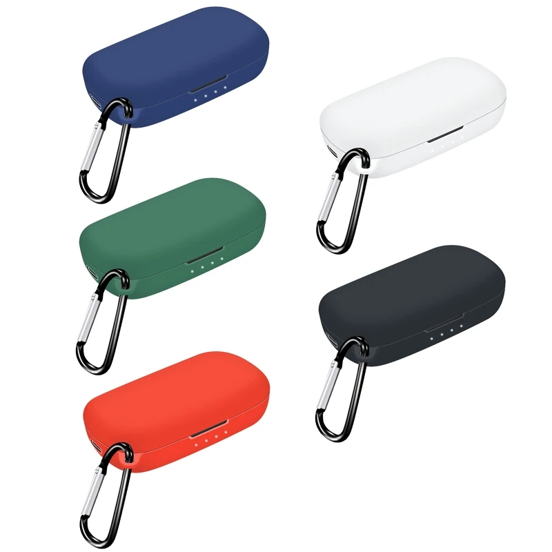 

Protective Silicone Case with Keychain Compatible with Truebuds Wireless Headset Shockproof Cases Carrying Pouch Props