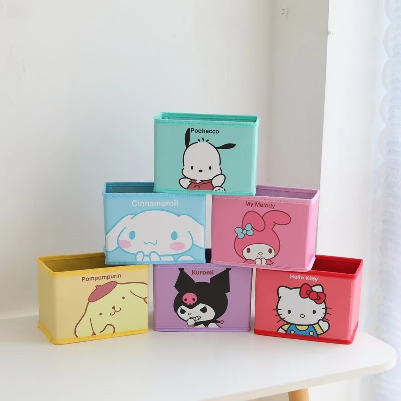 

Настольный косметический Органайзер Sanrio Kuromi Cinnamoroll, домашний офисный Органайзер-клатч Kuromi для школьников и студентов, большая красивая кор...