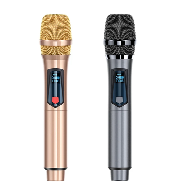 

UHF Wireless Handheld Microphone With Rechargeable Receiver And Battery For Karaoke Singing Party