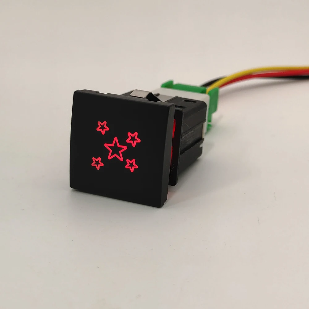 

Автомобильная красная светодиодная панель, фара, чистая кнопка включения и выключения камеры, провод для VW Golf 6 Jetta 5 MK5 EOS Scirocco 2006-2012