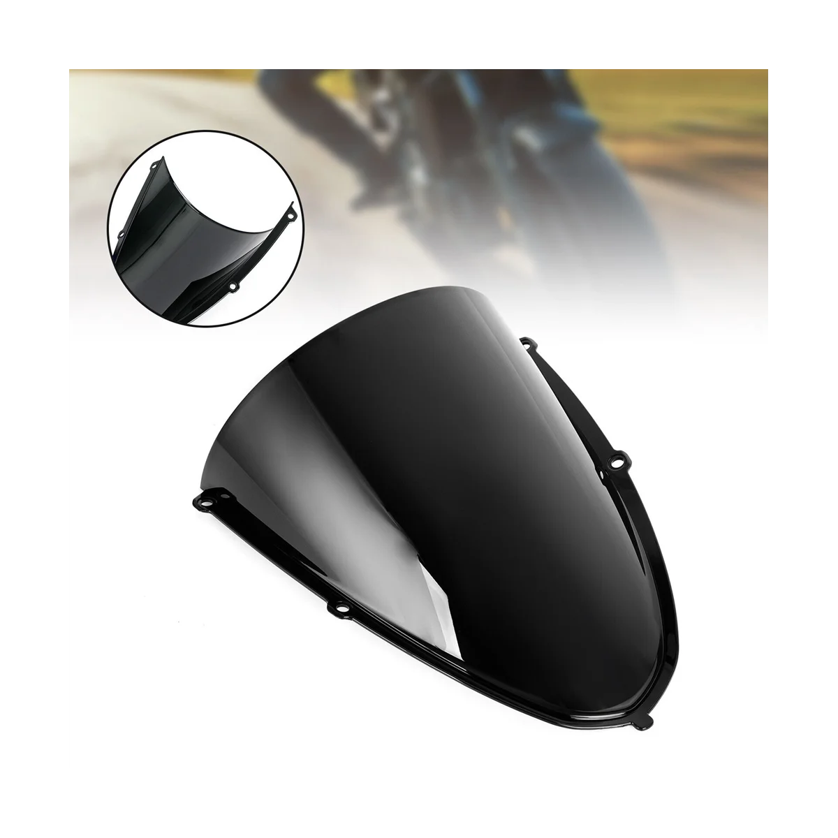 

Защитное стекло для лобового стекла мотоцикла, экран для мотоциклов Aprilia RS 660 2020-2022 (черный)