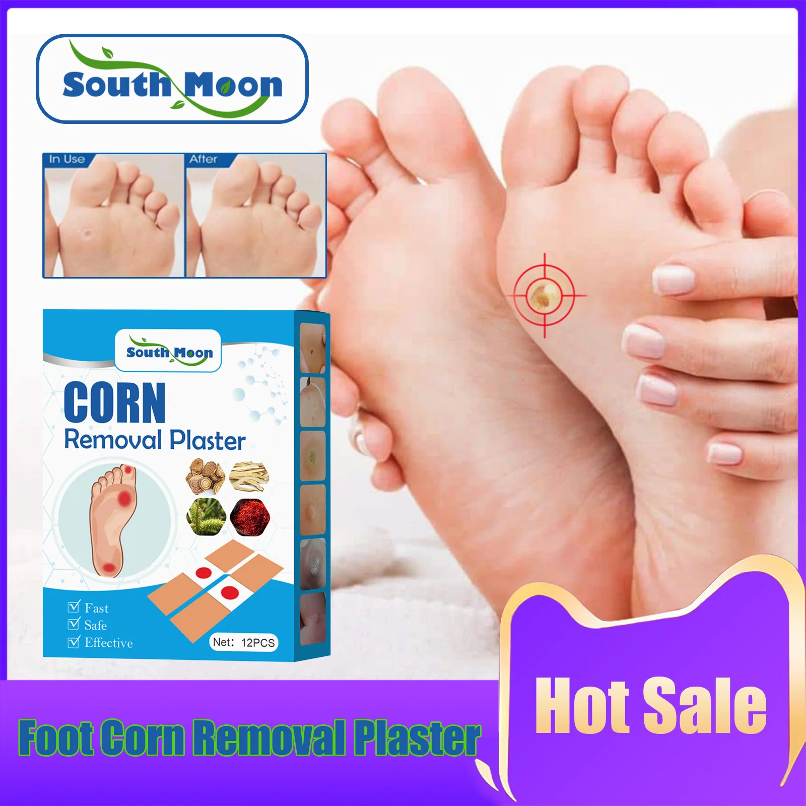 

Corn Removal Plaster Waterproof Filiform Warts Thorn Killer Chicken Eye Calluses Callosity Eliminate Plantar Warts Patches 12pcs
