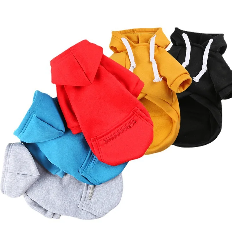 Autumn and Winter Small, Medium and Large Dogs Zipper Pocket Dog Dog Clothes Cat Sweater Teddy/Pomeranian Jarre Aero Bull Pet Su