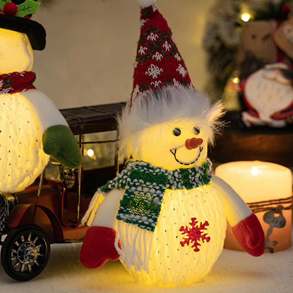 Светодиодный светильник рождественская кукла-снеговик украшение с подсветкой