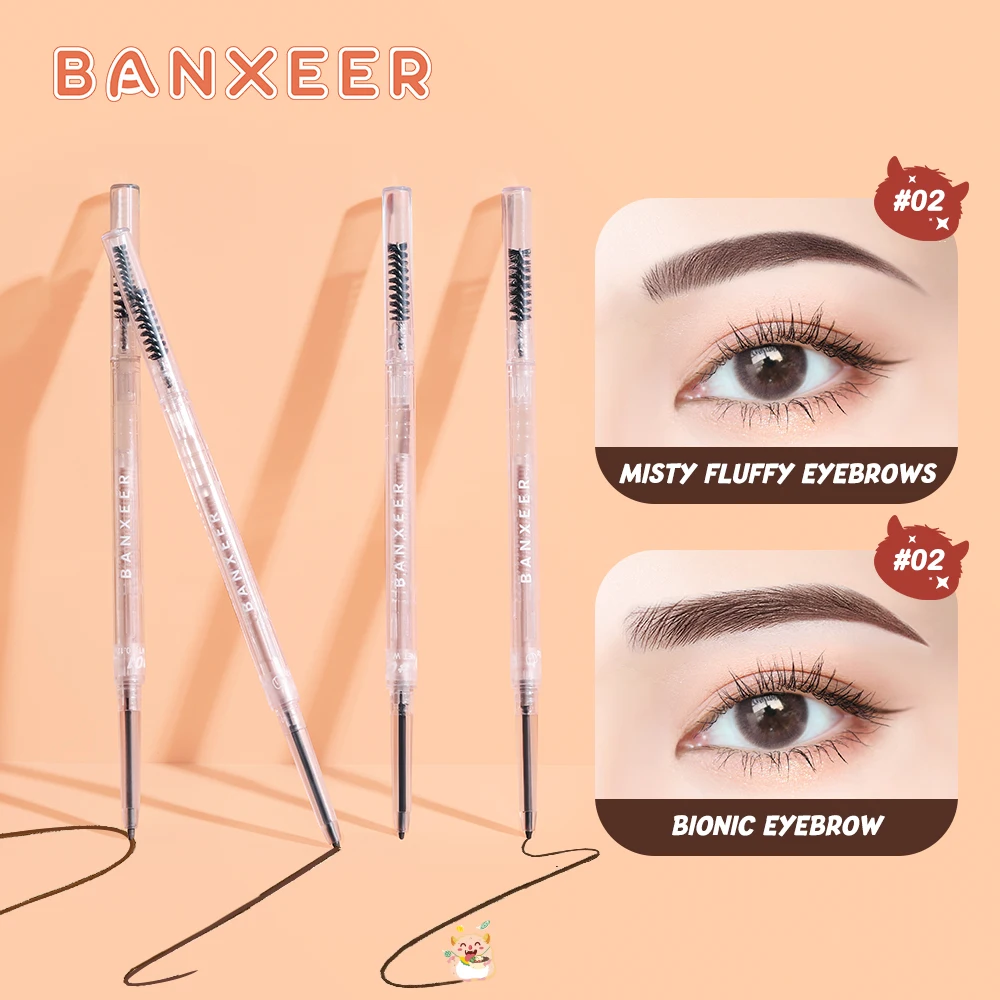 

New Arrival Ultra Fine Eyebrow Pencil Brow Enhancers 1.5mm Waterproof Long-lasting Double-ended Brown Tint Shade Eyebrows Makeup